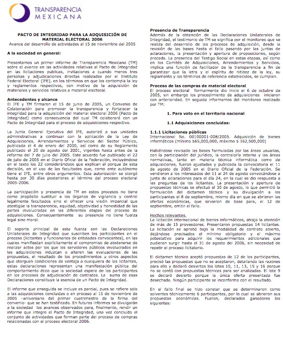 Programa Pactos de Integridad Informes screen shot 2012 08 01 at 1.51.30 am