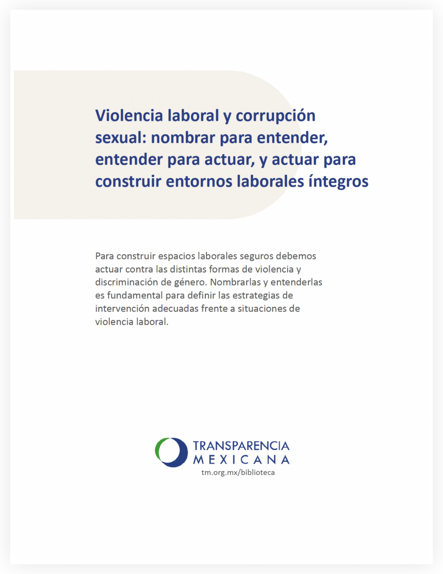 guía de primer contacto para cuidar la salud mental y erradicar las violencias laborales