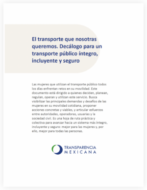 250526 el transporte que nosotras queremos. decálogo para un transporte público íntegro, incluyente y seguro
